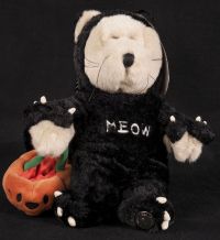 Starbucks Bearista 2002 22nd Edition Halloween Cat MEOW Bear Plush